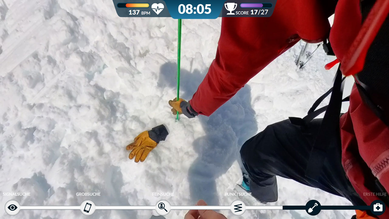 Placing the distress call in the avalanche scenario